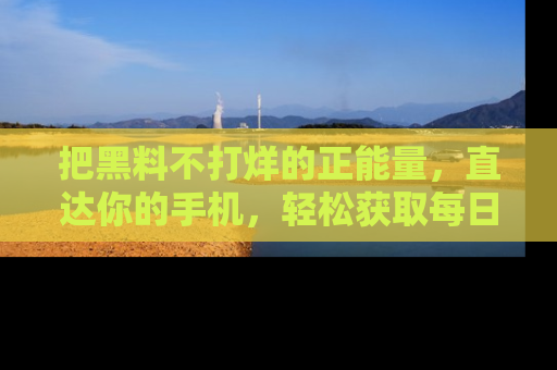 把黑料不打烊的正能量，直达你的手机，轻松获取每日新鲜八卦！