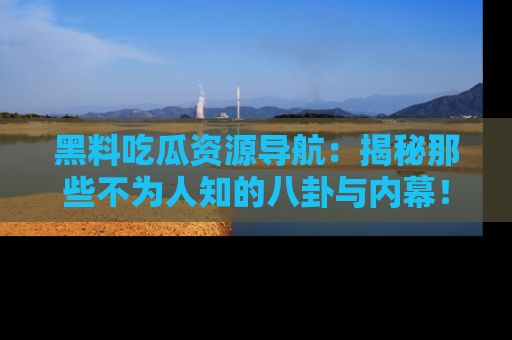 黑料吃瓜资源导航：揭秘那些不为人知的八卦与内幕！