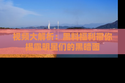 视频大解析：黑料福利带你揭露明星们的黑暗面