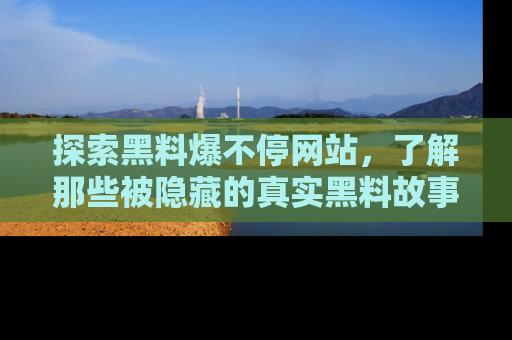 探索黑料爆不停网站，了解那些被隐藏的真实黑料故事