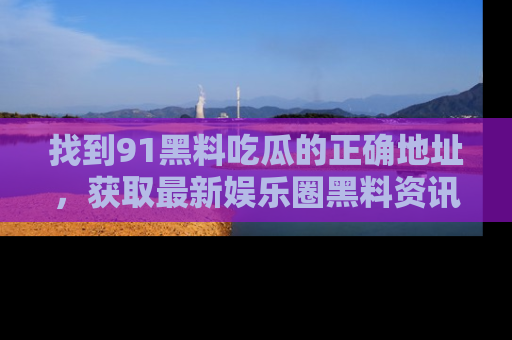 找到91黑料吃瓜的正确地址,获取最新娱乐圈黑料资讯